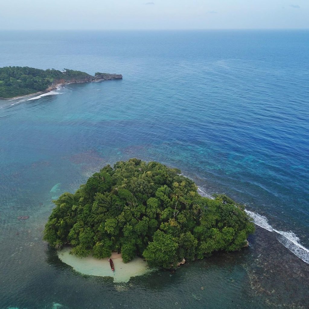 Aerial View of Monkey Island, Port Antonio Jamaica