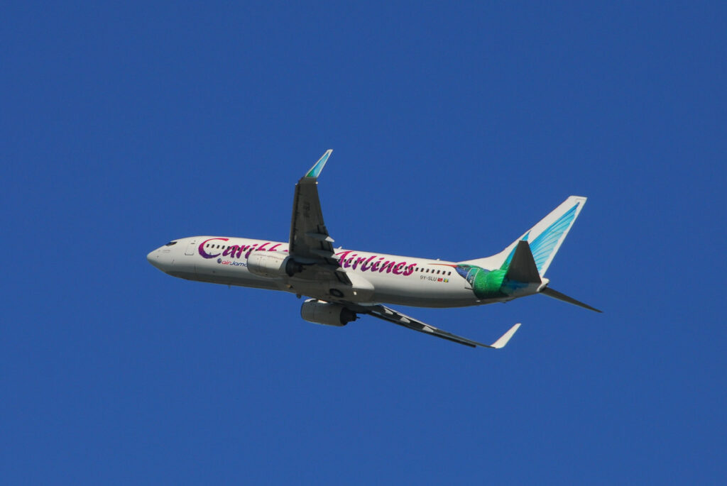 Caribbean Airlines Flight from Jamaica to Bahamas