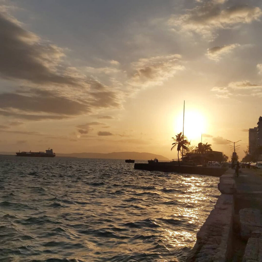 The sun setting over the water as seen from Downtown Kingston’s waterfront.
