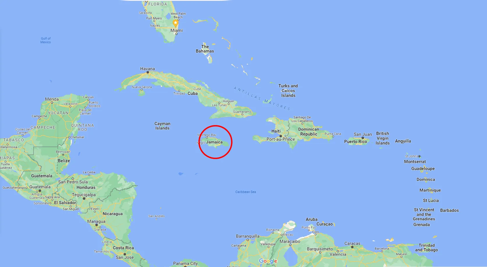 Where is Jamaica Located in The Caribbean?
