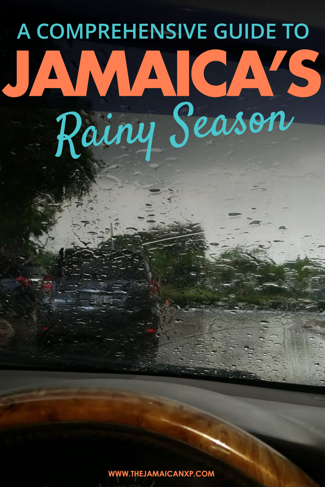 Map of Jamaica showing rainy and dry seasons