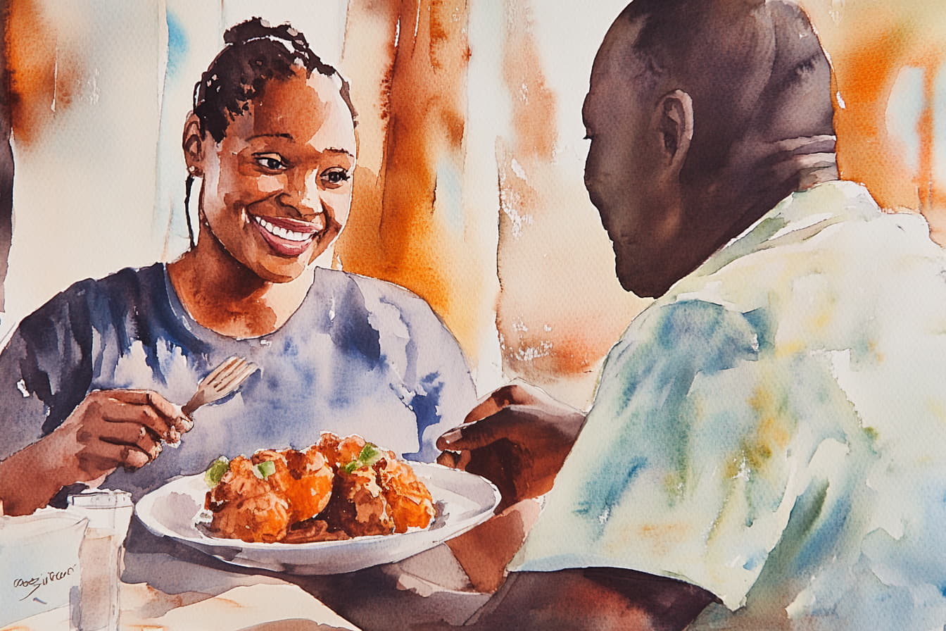 woman-serves-man-extra-helping-of-food